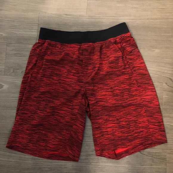 lululemon red shorts mens